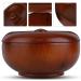 Raguso Wooden Shaving Bowl 10x10x6 - Sturdy Rubberwood with Lid for Men s Foaming Shaving Cream | International Shipping Available - Buy Online on SooperMarket.com