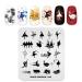 Stamp Stencils for Nail Art Chinese Style Geometry Ballet Swan Theme Templates Manicure Design Printing Tool 2#