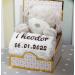 Botobaby Personalized Baby Gift Set - Custom Baby Blanket Plush Toy & Birth Details | Perfect for Baptism & Baby Shower (Beige Dog) - Buy Online on SooperMarket.com