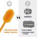 Silicone Bottle Cleaning Brush with Long Handle - 31cm/12.5 - Perfect for Baby Bottles, Hydro Flask, Sports Bottles, Vases and Glassware - Orange - Qty 1 - Buy Online on SooperMarket.com