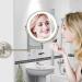 Wresetly 8In Chargeable Vanity/Bathroom Double Side Mirror 1X/10X Enlarge LED&3Color Temp Touch Screen 360 Rotat C - Buy Online on SooperMarket.com
