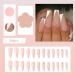 RUNRAYAY Pink & White French Rhinestone Fake Nails Long Press on Nails Art Kit for Women & Girls - Buy Online on SooperMarket.com