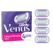 Gillette Venus Deluxe Smooth Swirl Razor Blades for Women 4 Replacement Blades for Women's Razors with 5-blade 4 Pieces (Pack of 1) Old