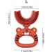 U-Shaped Silicone Toothbrush for Kids - Cartoon Tiger Design | Soft Brush Head for Full Mouth Cleaning | Red | 1 Pack - Buy Online on SooperMarket.com