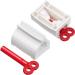 Quesuc 3 Pieces Rolling Tube Toothpaste Squeezer Toothpaste Seat Holder Stand Rotate Toothpaste Dispenser for Bathroom (Mix Color) - Buy Online on SooperMarket.com