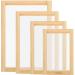 Caydo 4 Pieces 4 Size Screen Printing Frame with 110 Mesh for Screen Printing Beginners and Kids, 9 x 5.1 Inch, 10.6 x 6.7 Inch, 12.2 x 8.2 Inch, 14 x 10 Inch