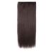 MapofBeauty 23" Long Straight Clip in Hair Extensions Hairpieces (Dark Brown)