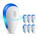 UPGRADED DUAL CHIPS 6 Packs Ultrasonic Pest Repeller MOVEPEST Electronic Indoor Pest Repellent Plug in for Mosquito Mice Roach Spider Insects Pest Control for House Garage Warehouse Office Hotel