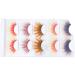 5 Pairs Colorful Eyelashes for Halloween Christmas Stage Show 6D Gradient Long Curled Soft Colored False Eye Lashes Party Fake Eyelashes Makeup Tools - Buy Online on SooperMarket.com