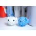 Kikkerland Puffer Fish Laundry Buddies - Eco-Friendly Reusable Dryer Balls (Set of 2) - Non-Toxic PVC Cute Blue & White Design for Laundry Care - Buy Online on SooperMarket.com