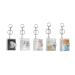 AIBEARTY 5 PCS 16 Pockets Mini Photos Album 1 Inch 2 Inch Insert Photo Card Holder Picture Frame Keychain Storage Book with Keyring Birthday Anniversary Wedding Memory Gifts  2 inch C