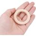 50 Unfinished Natural Wood Rings - 50mm DIY Craft Accessories for Jewelry Bracelets & Garlands - Buy Online on SooperMarket.com