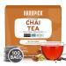 HANDPICK Masala Chai Tea Bags (100 Count) Strong Robust & Aromatic - Cinnamon Black Pepper Cloves & Cardamom - Premium Quality Eco-conscious Round Bags Masala Chai Tea 100 Count (Pack of 1)