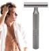 Buy Professional Men's Alloy Retro Razor | Classic Portable Ergonomic Safety Razor - Washable & Blade-Free - Buy Online on SooperMarket.com