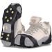 10-Stud Ice Cleats Shoe Spikes - Slip-On Crampons for Winter Outdoor Sports & Climbing - International Shipping Available - Buy Online on SooperMarket.com