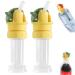 Reusable Children Beverage Water Bottle Straw Lid Water Bottle Twist Cover Cap With Straw Protects Kids Mouth No Spill Silicone Water Bottle For Most Beverage Bottles (Green 2PCS)
