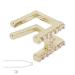 Hip Hop Tooth Brace Capital Letter H Halloween Decoration with Easy Wearfor Hip Hop Fashion Shows or Music Concerts (Gold)
