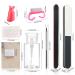 Professional Gel Nail Polish Remover Kit - Acetone Pump Dispenser, Nail Clips, Foil Wraps, Pusher & Brush - Acrylic/UV Gel/Soak-Off Polish Removal - Pink - Buy Online on SooperMarket.com