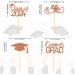 2024 Graduation Theme Cupcake Toppers Glitter Class of 2024 Graduation Cap Diploma Cupcake Picks - Set of 24 (Orange) - Buy Online on SooperMarket.com
