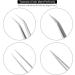 FEITA Pro Eyelash Extension Tweezer Set - Straight & Curved Pointy Precision Fine Tip Tweezers - Silver (2Pcs) - Buy Online on SooperMarket.com