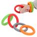 4PC Baby Biting Rings - Silicone Chicken Teething Toys - Red Orange Gray Green - Dishwasher & Fridge Safe - Ideal for Boys & Girls - Buy Online on SooperMarket.com