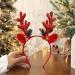 Unicra Christmas Headband Elk Deer Antlers Headband Animal Horns Headwear Hair Piece Halloween Hair Accessories for Christmas Red - Buy Online on SooperMarket.com