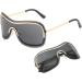 Sport Sunglasses | Women Sunglasses UV Protection Cycling Driving Fishing Sun Glasses Portable Wrap Around Cycling Puchen Gold Frame Full Gray Film - Buy Online on SooperMarket.com