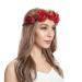 Wiwpar Red Rose Floral Crown Headband for Women - Adjustable Flower Hair Wreath Garland - Buy Online on SooperMarket.com