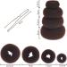 Brown Hair Bun Maker Set with 4 Doughnut Bun Makers & 20 Hair Pins - Ballet Bun Kit & Accessories - Buy Online on SooperMarket.com