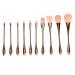 Professional 10-Piece Rose Gold Makeup Brush Set | Eye Shadow Concealer & Blusher Brushes for Flawless Application - Buy Online on SooperMarket.com