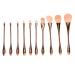 10pcs make -up brush set pink gold brush set make -up with face brush make -up brush eyeshadow brush eye brush synthetic foundation brush set for powder cream liquid