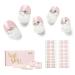 NAILOG Semi Cured Gel Nail Strips 34 pcs Salon-Quality Gel Nail Stickers Long Lasting Nail Wraps for Women with Soft Gel Finish (Yes I Do)