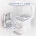 Potty Training Seat with Step Stool Ladder-Double Elite (Grey) - Comfortable Toilet Seat for Kids Boys Girls Toddlers - Foldable & Anti-Slip - Buy Online on SooperMarket.com