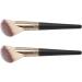 Contour Brush Pack of 2 Facial Shadow Brushes Soft Fiber Show Brush Makeup Powder Brush with Wooden Handle for Salon Travel - Buy Online on SooperMarket.com