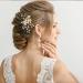 Gold Flower Leaf Hair Combs, Pearl Pins, Rhinestone Barrettes - 36 Pack Set for Wedding & Prom Hairstyles - Buy Online on SooperMarket.com
