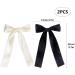 2 Pack Hair Bows for Girls and Women Large Bow Hair Clips Hair Barrette with Long Silky Satin Hair Accessories for Girls Black Beige - Buy Online on SooperMarket.com
