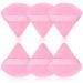 PROUSKY 6 Pieces Dark Pink Triangle Powder Puffs Soft Makeup Velour Puff for Pressed Powder Loose Powder Cotton Mini Powder Puff for Face Cosmetic Foundation Sponge Mineral Powder Dry Makeup 6 Pieces Triangle Dark Pink