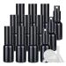 Zeoabsy 24 pieces 15ml black glass spray bottles & 2 pieces funnel 15 ml of empty glass refillable atomizable atomizer.