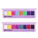 Paminify 2 Packs Water Activated Eyeliner Palette - UV Glow Fluorescent Eye Liner Set, 16 Neon Colors - Graphic Makeup for Black Light Parties - Buy Online on SooperMarket.com