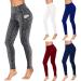 VEZAD Women's Butt Lifting Anti Cellulite Leggings - High Waisted Yoga Pants for Workout - Tummy Control Sport Tights - B-white Medium - Buy Online on SooperMarket.com