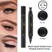 Go Ho Black Waterproof Wing Stamp Eyeliner 2 PCS - Cat Eye Winged Eyeliner Stamp for Left & Right Wing - Smudge-proof & Long-Lasting - 10MM Super Slim Felt Tip - Buy Online on SooperMarket.com
