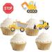 35-Pack Construction Cupcake Toppers Picks for Kids Birthday Party Decorations - Dump Truck, Excavator, Tractor Theme - Buy Online on SooperMarket.com