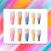 24pcs Rainbow Press On Nails Long Ballerina False Nails Full Cover Coffin Fake Nails Stick On Nails Neon Tip French Manicure Artificial Nails Acrylic Nails Stick On Nail False Tips for - Buy Online on SooperMarket.com