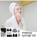 Virtcooy Makeup Puff Beauty Makeup Sponge Set | Portable Sponge Facial Makeup Tools Blender Sponges for Powder Foundation Black - Buy Online on SooperMarket.com