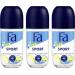 Fa Deodorant 1.7 Ounce Roll-On Sport (50ml) (3 Pack)
