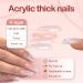Yivaiks 24pcs Handmade Glitter Gradient Pink Press on Nails with Crystal Gem Design - Medium Length Ballerina Coffin Fake Nails for Banquets and Parties | Jelly Glue Acrylic Nails (GD-004) - Buy Online on SooperMarket.com