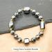 MuYu Art Faceted Bead Terahertz Bracelet Energy Healing Stone Magnetic Therapy Terahertz Bracelet 7 Inches for Women Men Adjustable Terahertz Bracelet - Buy Online on SooperMarket.com