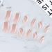 24 Pcs Short Press on Nails Luvehandicraft Glossy Coffin False Nails with Glue - Pink White Swirl | For Women and Girls | 28 Piece Set - Buy Online on SooperMarket.com