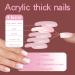 24 Pcs Pink Press-On Nails - Short Bling Glam Square with Diamond & Glitter Rhinestones | Glossy Fake Nails for Women & Girls - Buy Online on SooperMarket.com