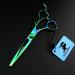 6.0 Inch Professional Japan 440C Hair Cutting Scissors - Salon Quality Blending/Thinning Shear for Barber or Home Use - B-green - Buy Online on SooperMarket.com